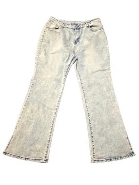 Women’s Stone Wash Flared Jeans - Unbranded